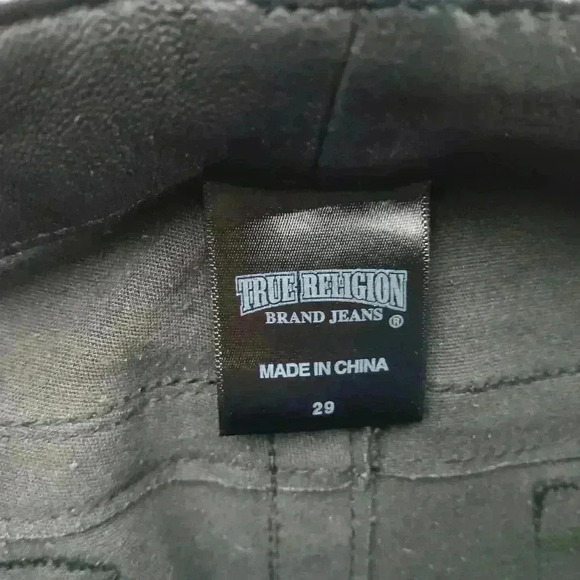 True Religion Mid Rise  Halle Super Skinny Leather pants . Ladies size 29 - Picture 10 of 15